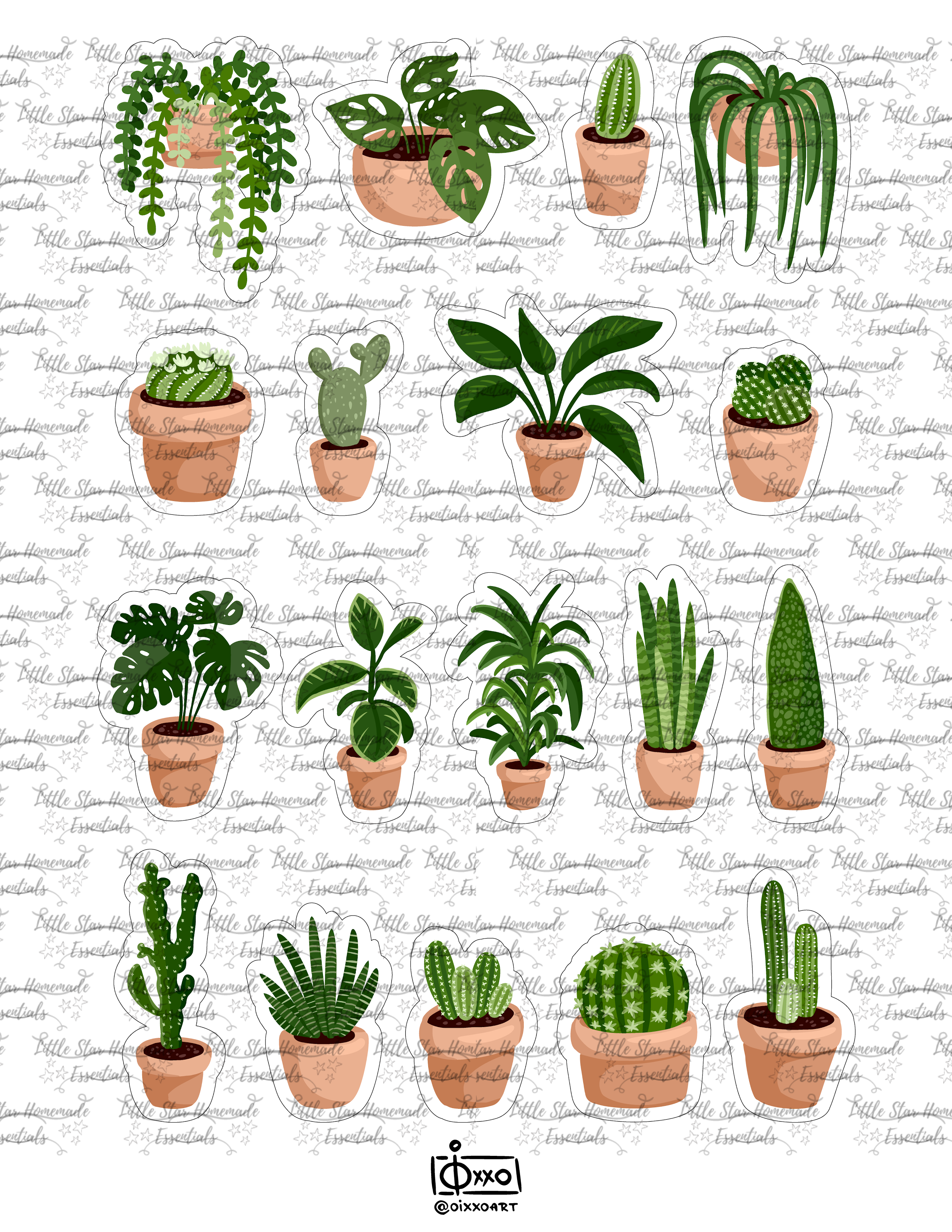 Succulent Plant Stickers